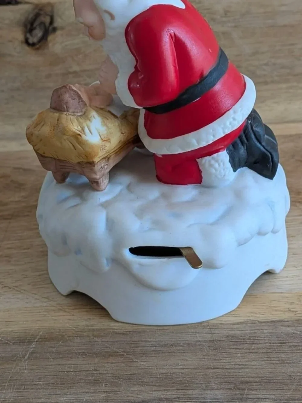 Vintage 1983 Roman Inc. Kneeling Santa Prayer Music Box  